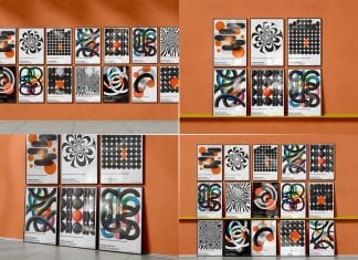 Free A2, A3, B2, & B3 Poster Gallery Mockup PSD