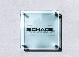 Free Acrylic Sign Mockup PSD