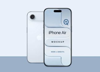Free High Quality Apple iPhone Air Mockup PSD