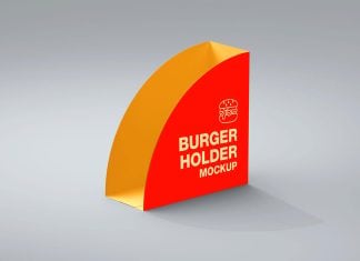 Free Burger Holder Packaging Mockup PSD