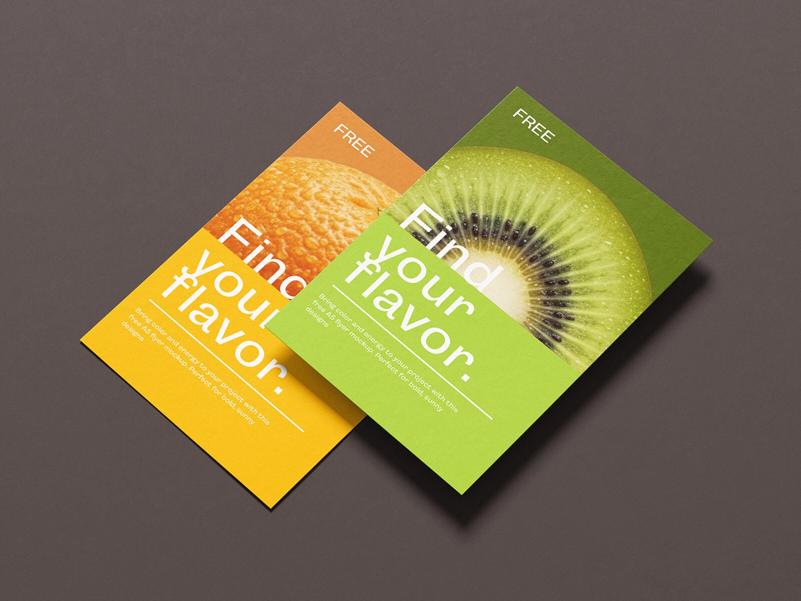 Free Clean A4 : A5 Flyer Mockup PSD