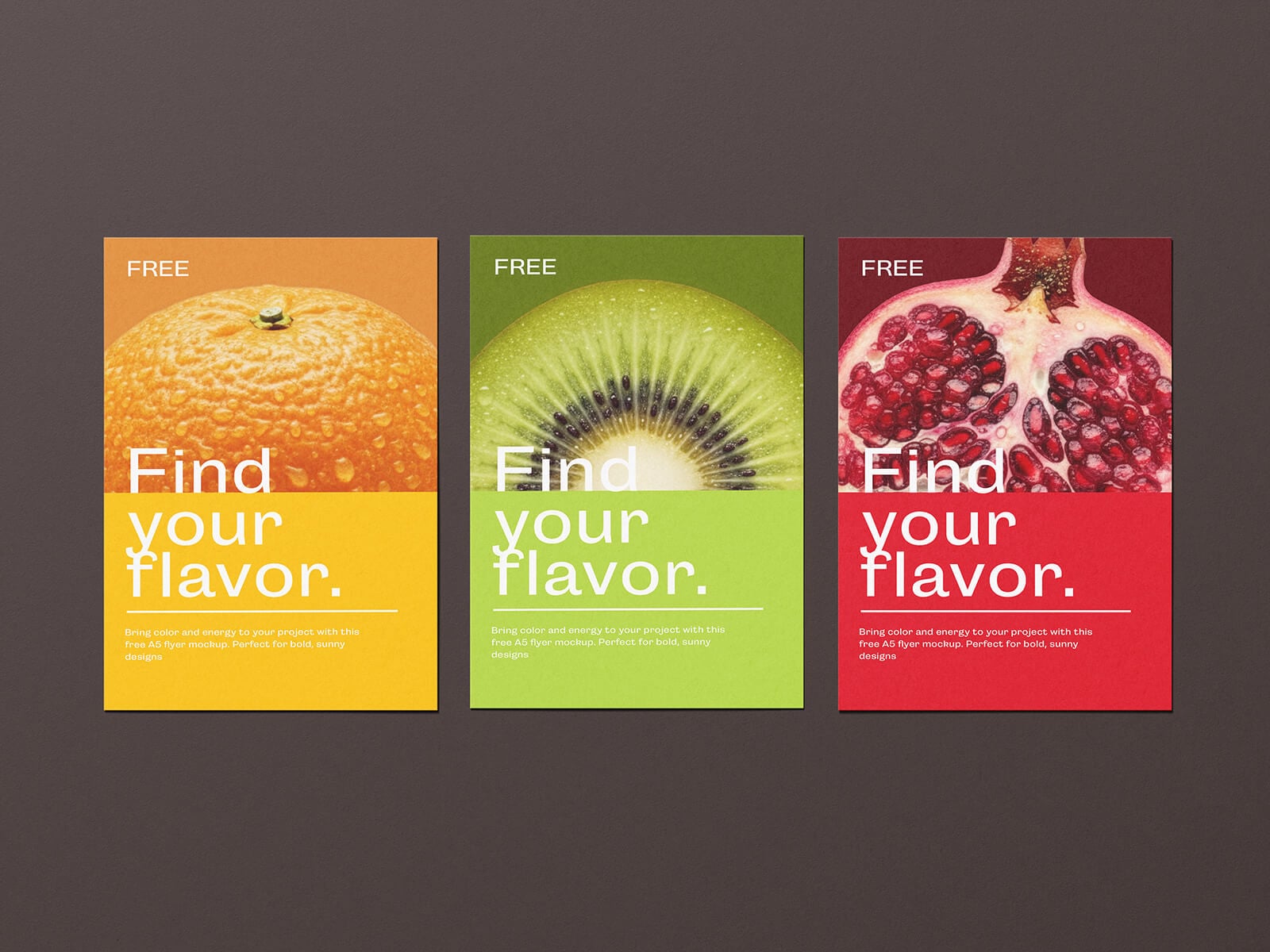Free Clean A4 : A5 Flyer Mockup PSD