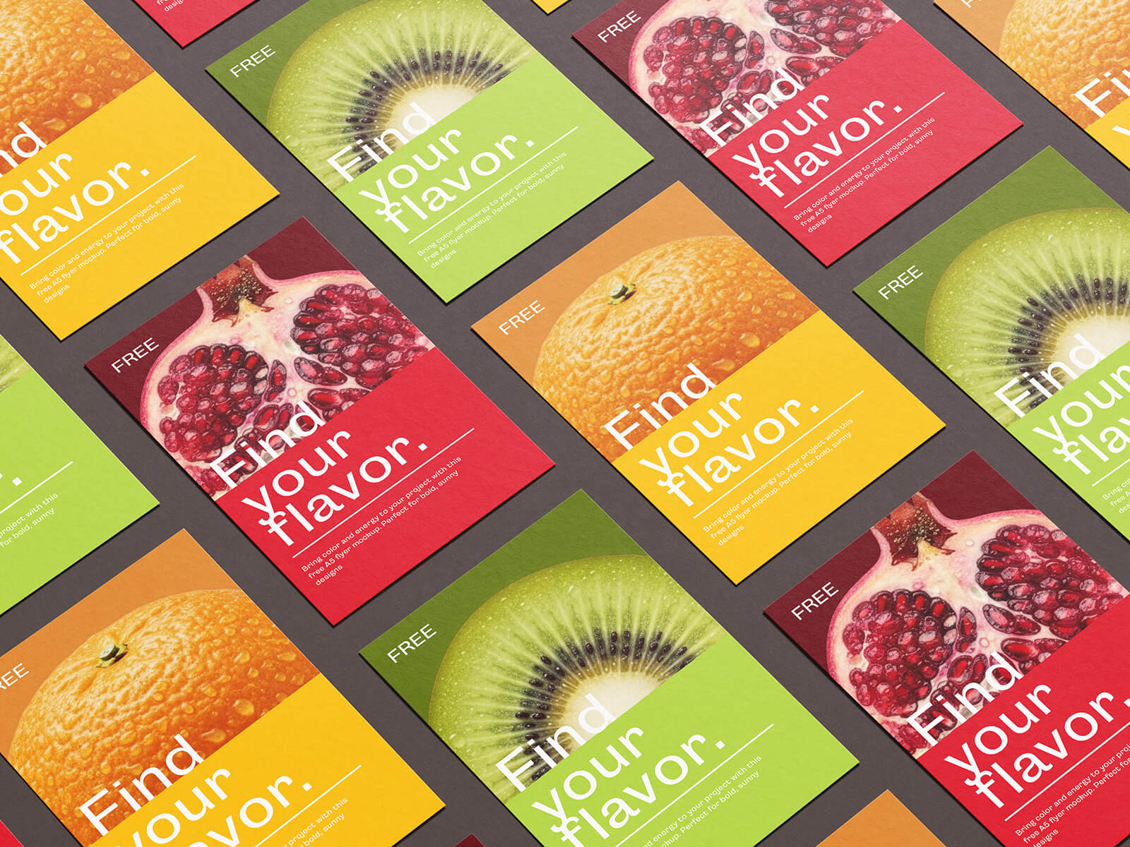 Free Clean A4 : A5 Flyer Mockup PSD