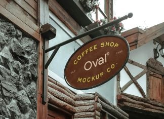 Free-Coffee-Shop-Oval-Signboard-Mockup-PSD