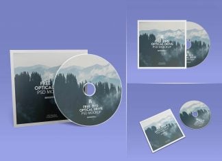 Free DVD Optical Drive Mockup PSD Set