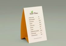 Free Paper Table Tent Menu Mockup PSD Free-Paper-Table-Tent-Menu-Mockup-PSD