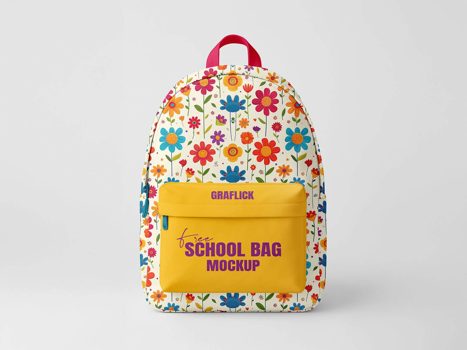 Free School Backpack Bag Mockup PSD