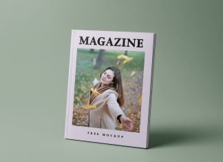 Free Studio Magazine Cover Mockup PSD