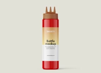 Free-Triple-Nozzle-Squeeze-Glossy-Sauce-Bottle-Mockup-PSD