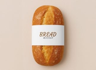 Free Turkish Baguette Bread Mockup PSD