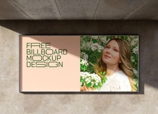 Free Under Bridge Mounted Billboard Mockup PSD