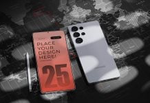 Galaxy S25 Ultra Mockup PSD