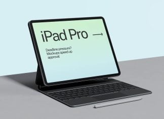Free Modern iPad Pro Mockup PSD