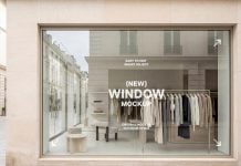 Free Apparel Shop Glass Window Sticker Mockup PSD
