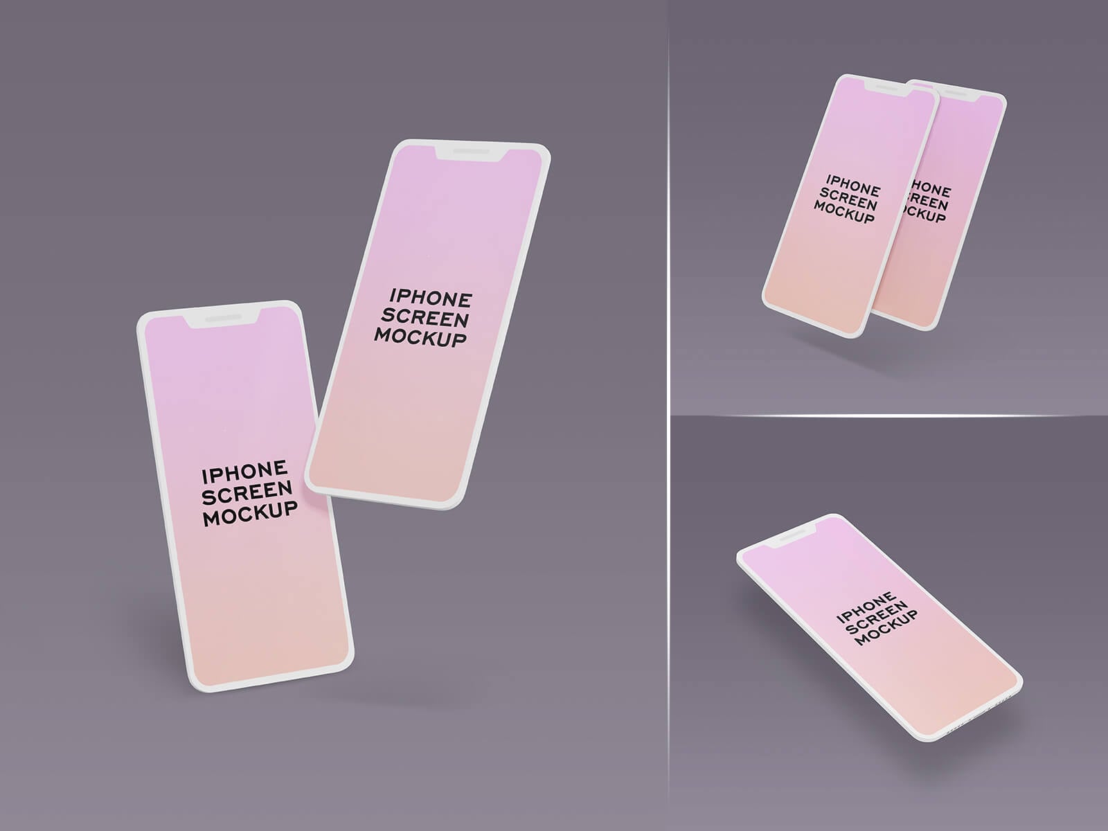 Free iPhone Screen UI / UX Mockup PSD Set - Good Mockups