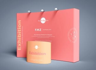 Free Exhibition Trade Show Booth Mockup PSD