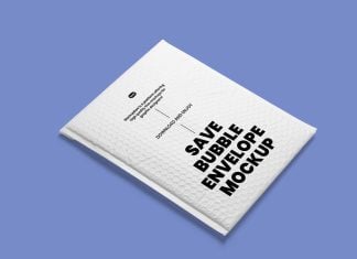 Free Flat Bubble Envelope Mockup PSD