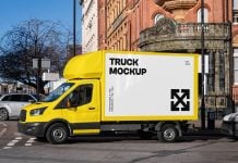 Free Ford Transit Van Mockup PSD