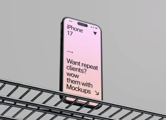 Free High Quality iPhone 17 Mockup PSD