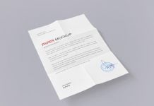 Free Letterhead / Resume Paper Mockup PSD Free Letterhead / Resume Paper Mockup PSD