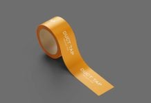 Free Perspective Duct Tape Mockup PSD