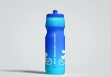 Free Sport Water Bottle Mockup PSD