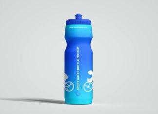 Free Sport Water Bottle Mockup PSD