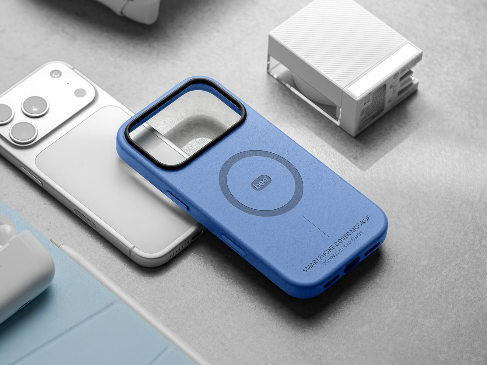 Free iPhone 17 Pro Case Mockup PSD