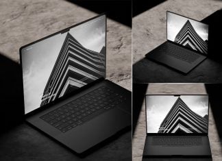 3 Ultra High Resolution MacBook Pro Mockup PSD Files