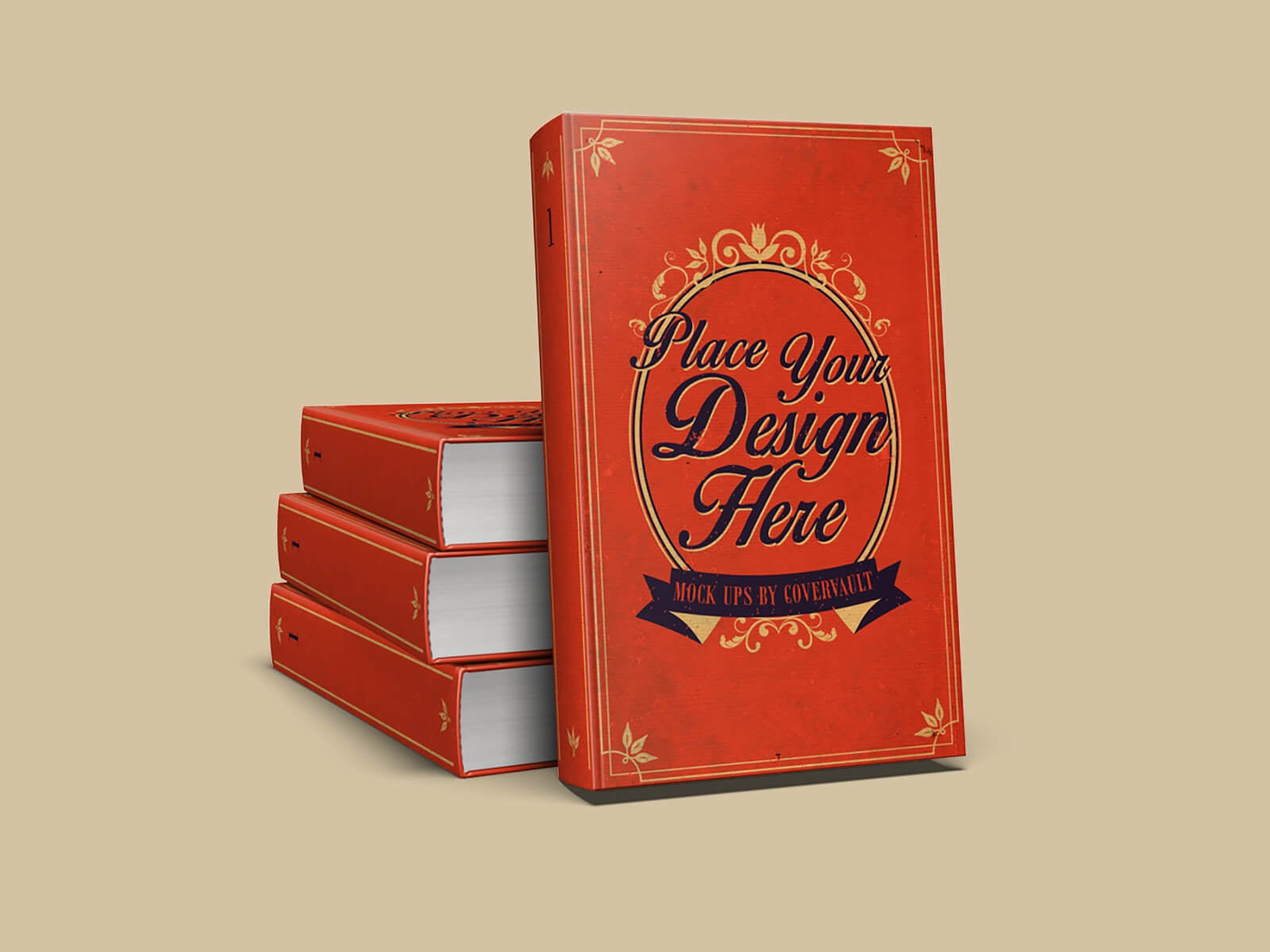 Free 5 x 8 Stacked Hardcover Presentation PSD Mockup