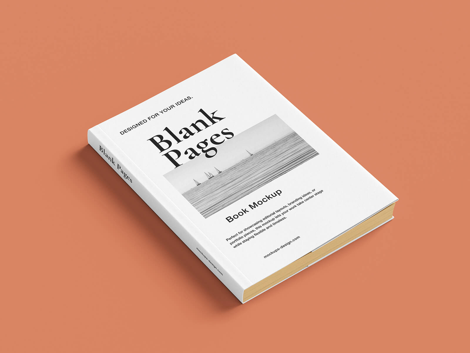 book title and inner pages book mockup set