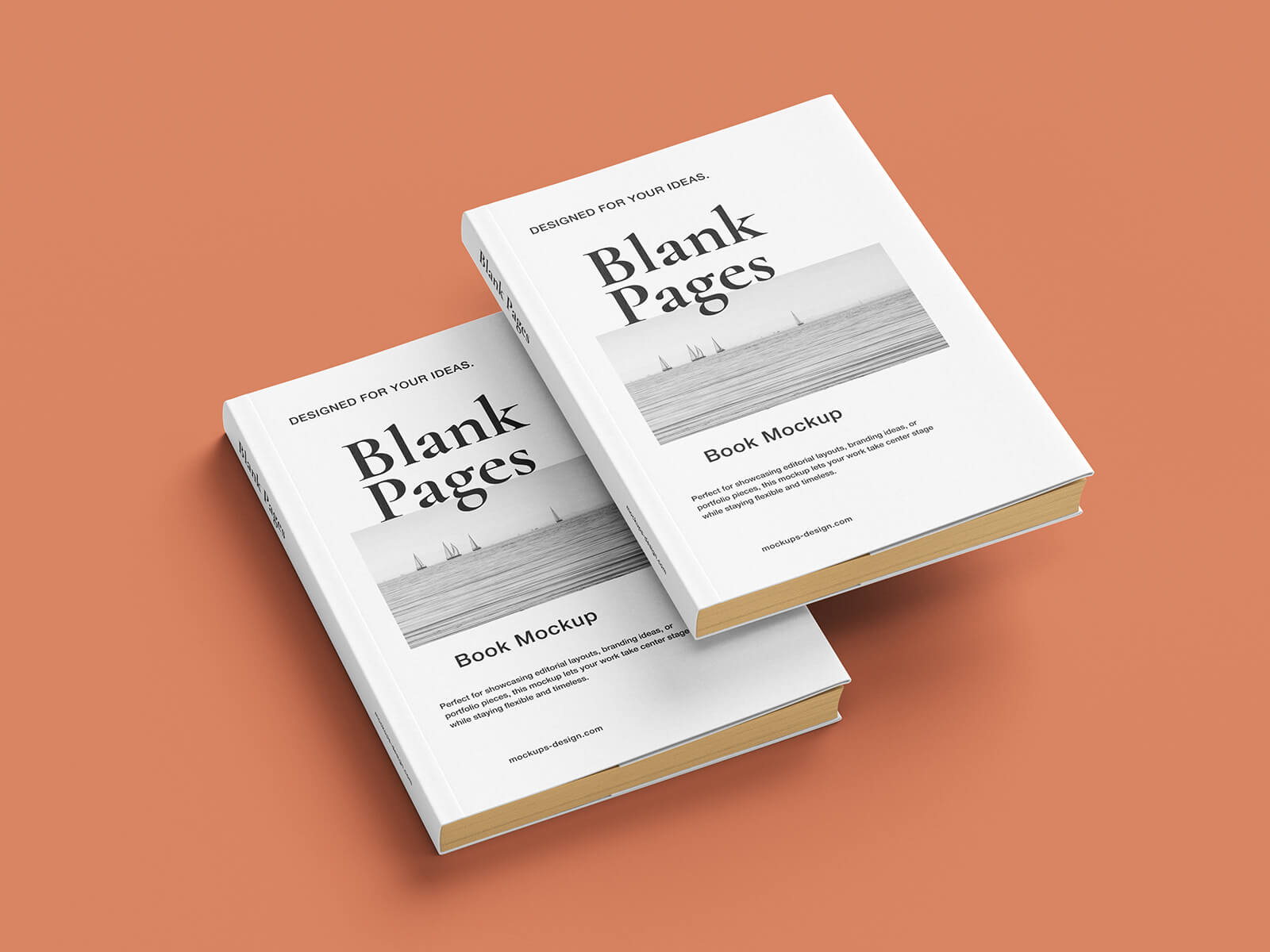 book title and inner pages book mockup set