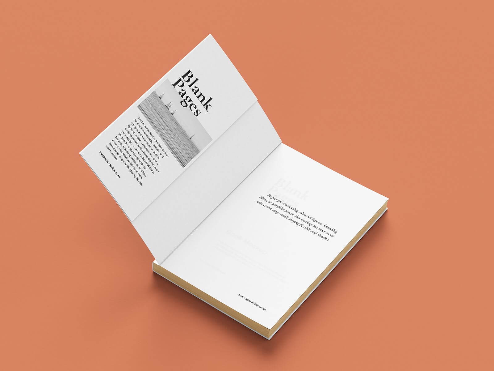 book title and inner pages book mockup set
