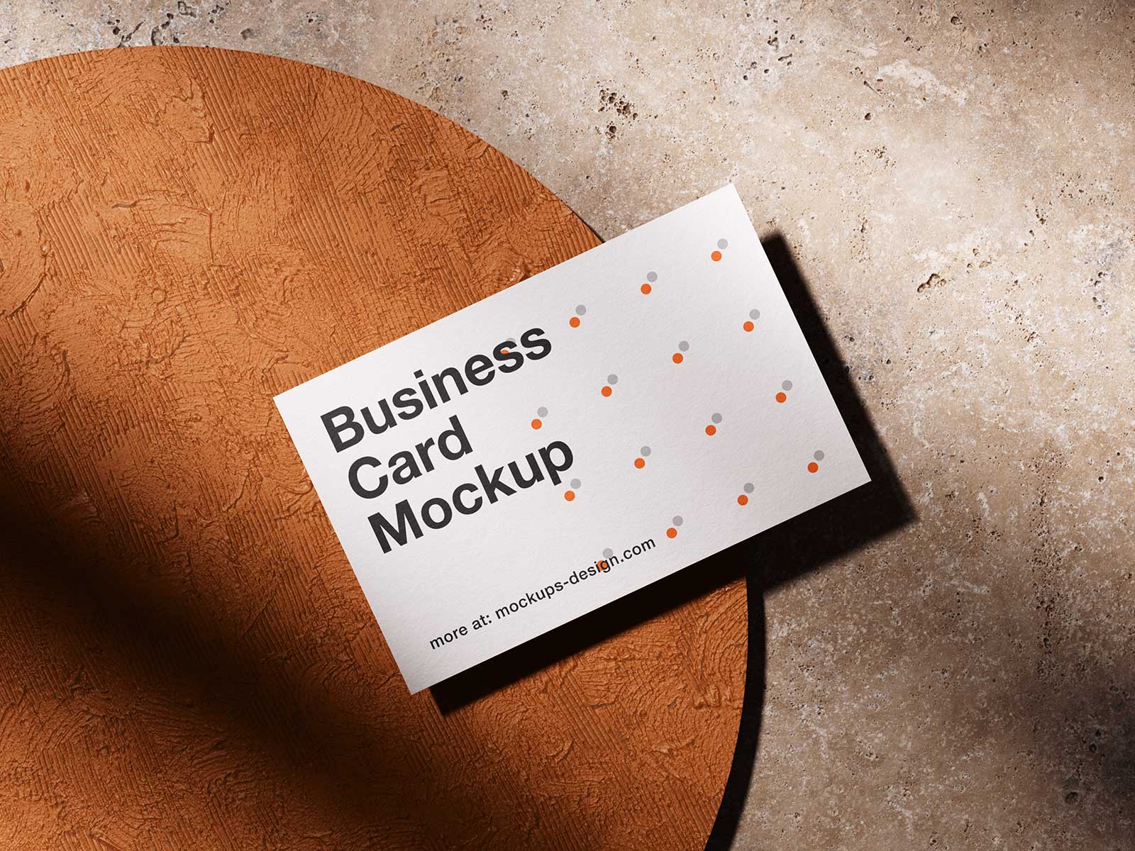 Free Studio Textured Business Card Mockup PSD