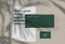 Free A4 Letterhead Envelope & Business Card Mockup PSD