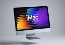 Free Levitating iMac Mockup PSD 2026