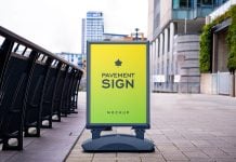 Free-Water-Based-Pavement-Sign-Mockup-PSD