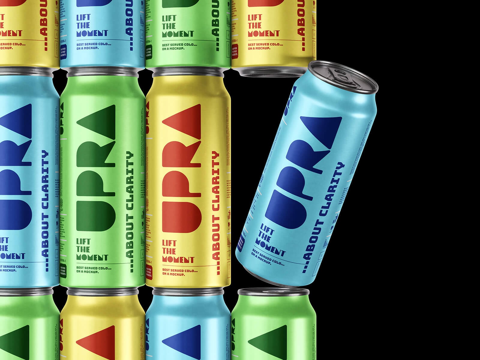 Free Tall Slim Soda Cans Mockup PSD Set