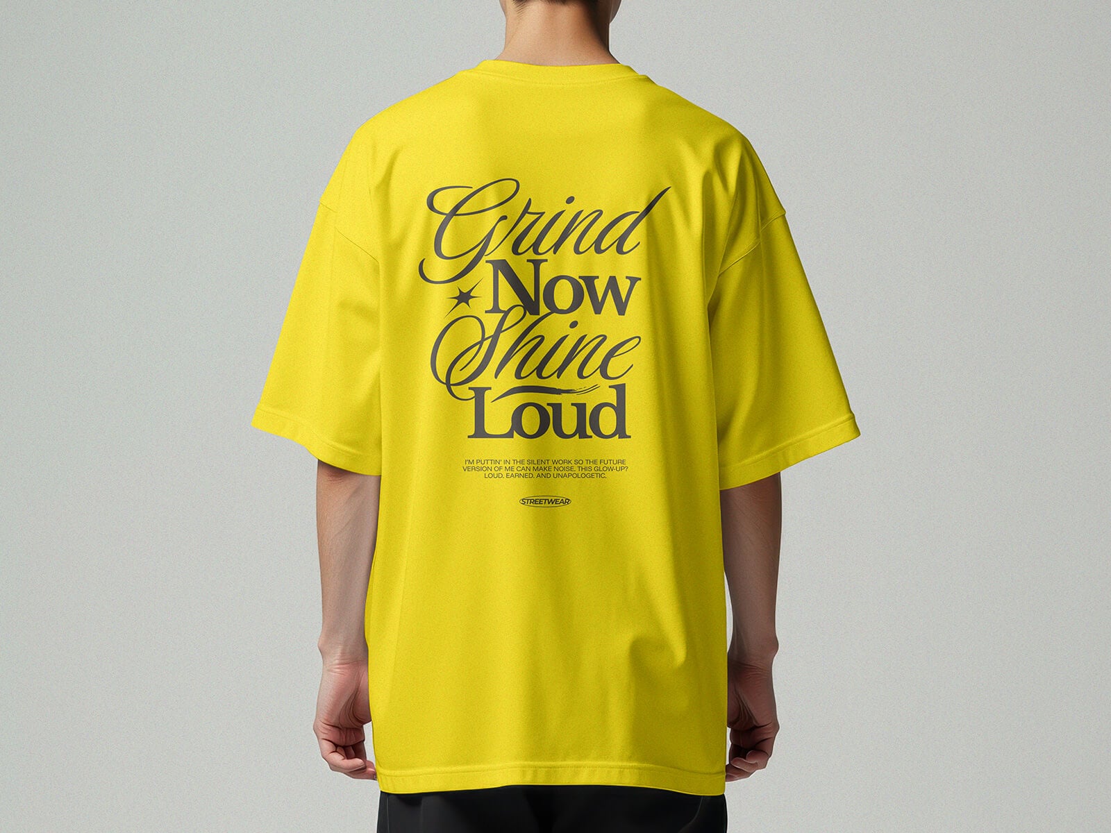 Free Oversized Backside T-shirt Mockup PSD