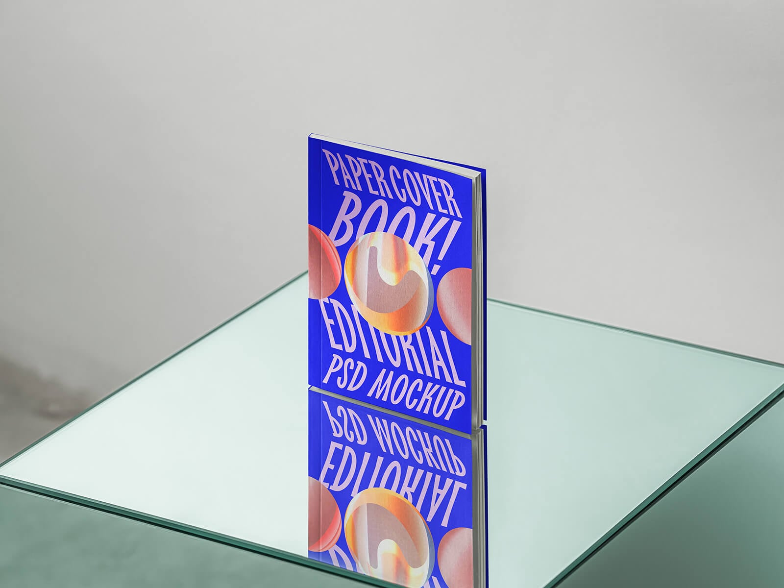 PaperBack-Book-on-Mirror-Base-Scene-Free-psd-Mockup