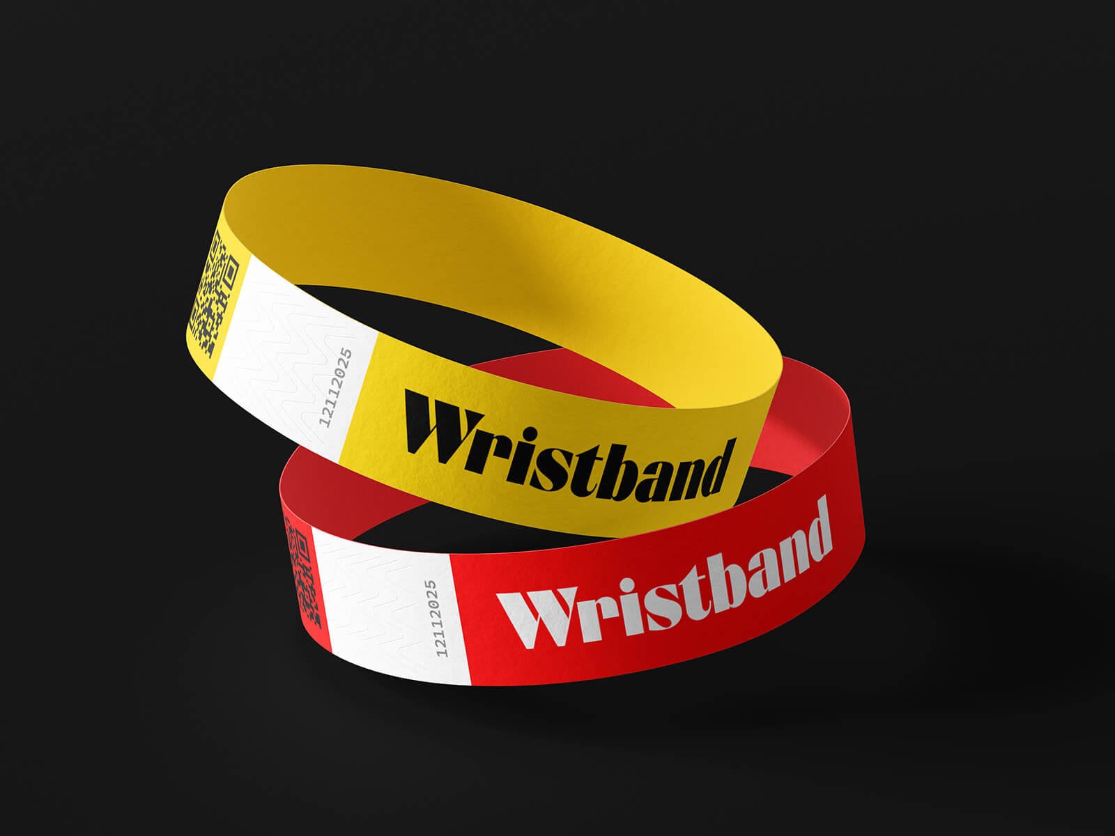 Free Paper Tyvek Wristband Mockup PSD