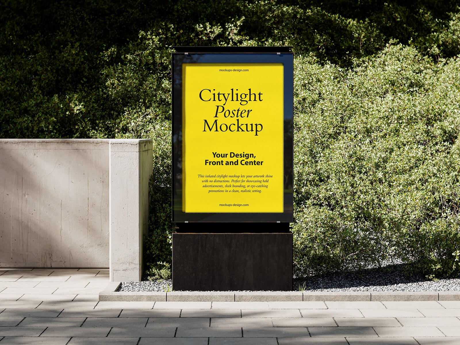 3 Free Standing Citylight Poster Mockup PSD Set