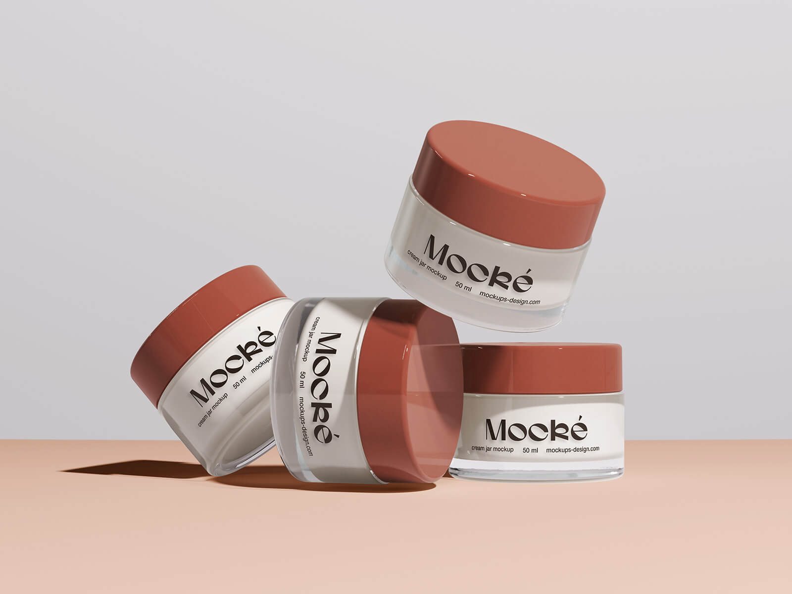 Free Premium Cosmetic Jars Mockup PSD Set