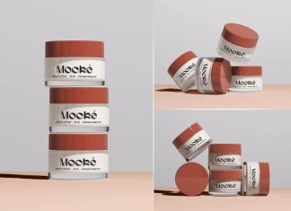 Free Premium Cosmetic Jars Mockup PSD Set