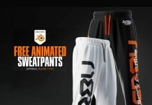 Free 3D Animated Blender Sweatpants Mockup