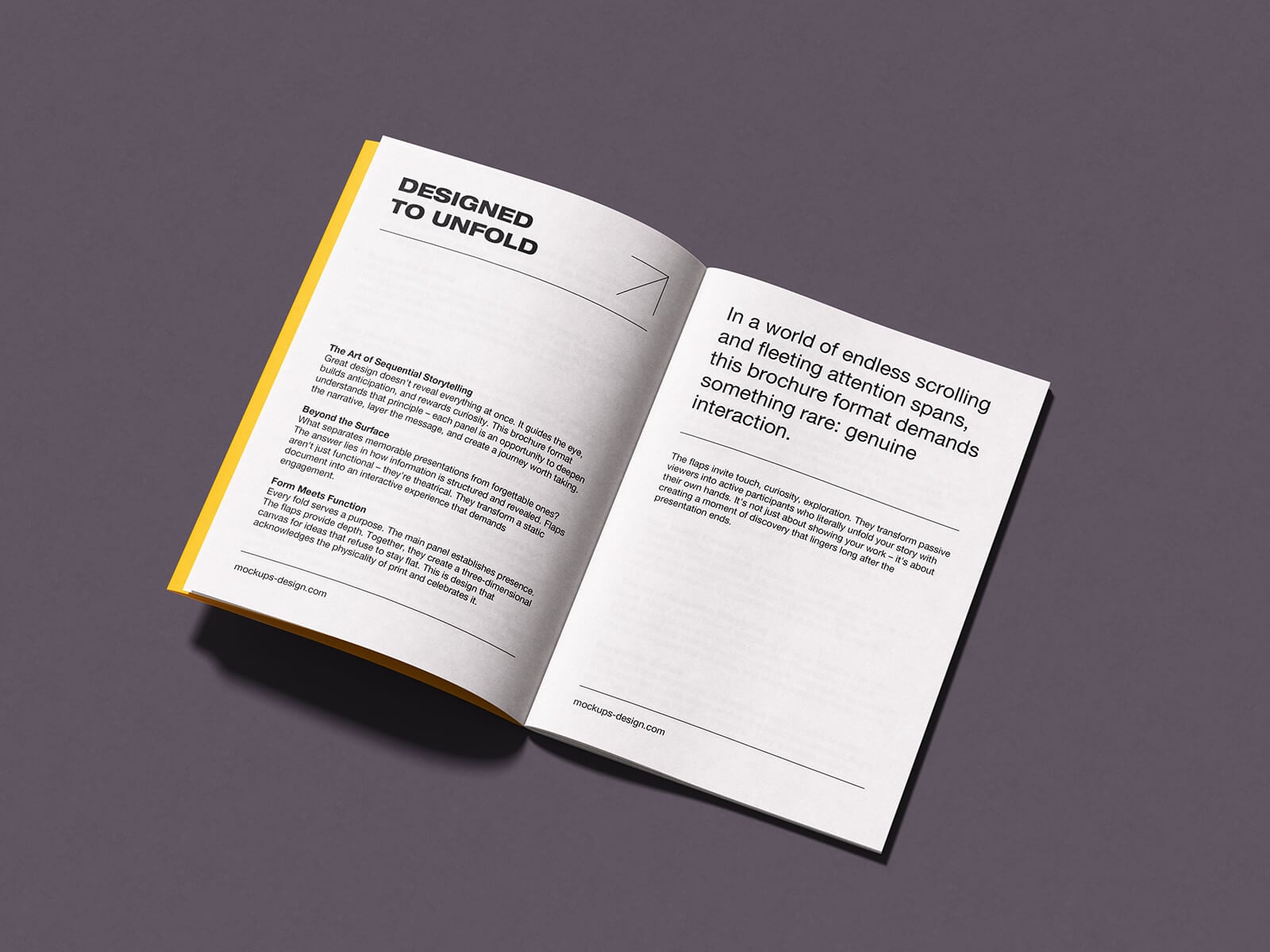 Free A4 : A5 Brochure : Magazine Mockup with Flaps: 9 Photorealistic PSD Scenes1