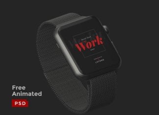 Free Animated Apple Watch Mockup PSD – Ready GIF