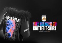 Free Blender 3D Knitted T-shirt Mockup PSD