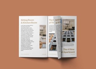 Free Curled Paper Opened Book Mockup PSD
