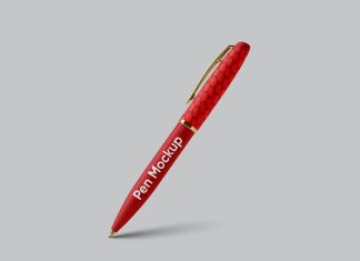 Free Souvenir Ball Pen Pen Mockup PSD